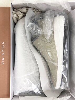 Via Spiga Marlow slip-on nubuck stretch-suede taupe loafers sneakers EU39.5 =US9
